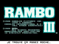 une photo d'Ã©cran de Rambo III sur Sega Megadrive